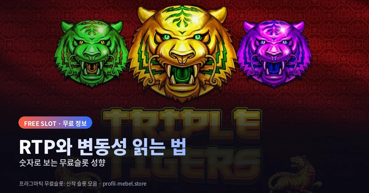무료슬롯 RTP와 변동성 읽는 법